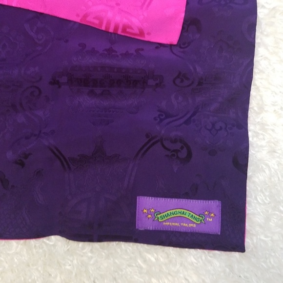 Shanghai Tang 100% Silk Scarf - Picture 2 of 5